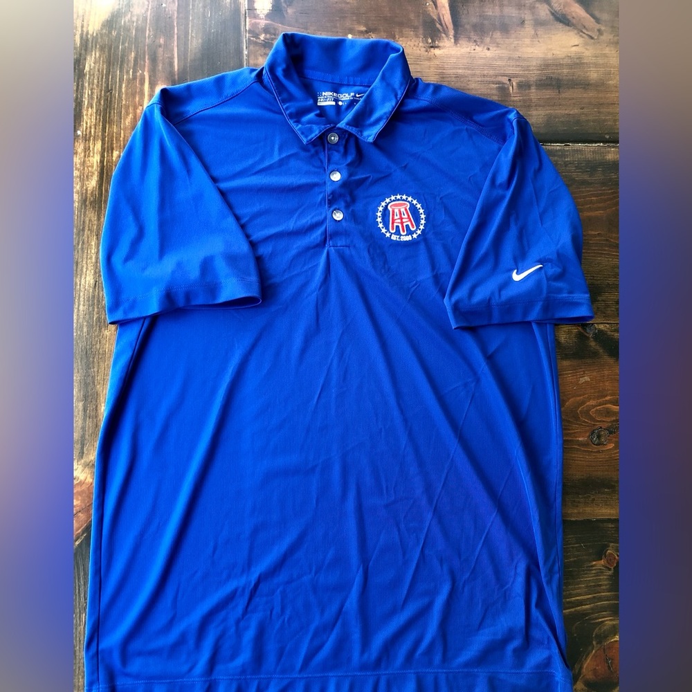 Nike Golf Dri-fit Barstool Sports Polo Shirt Blue Large Mens